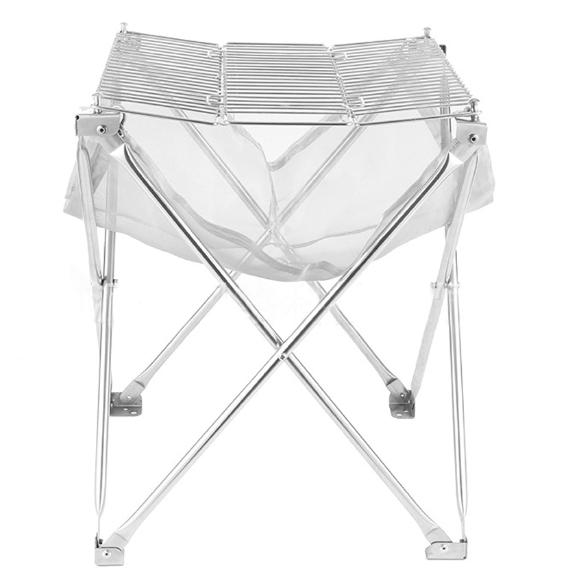 Stainless steel folding grill stove Camping outdoor wood stove bonfire stand