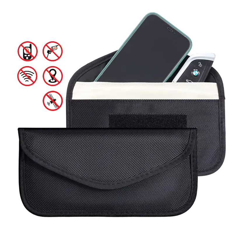 Hot sale Faraday Bag RFID Signal Blocking Bag Shielding Car Wallet Key Pouch Case For Cell Phone Privacy Protection