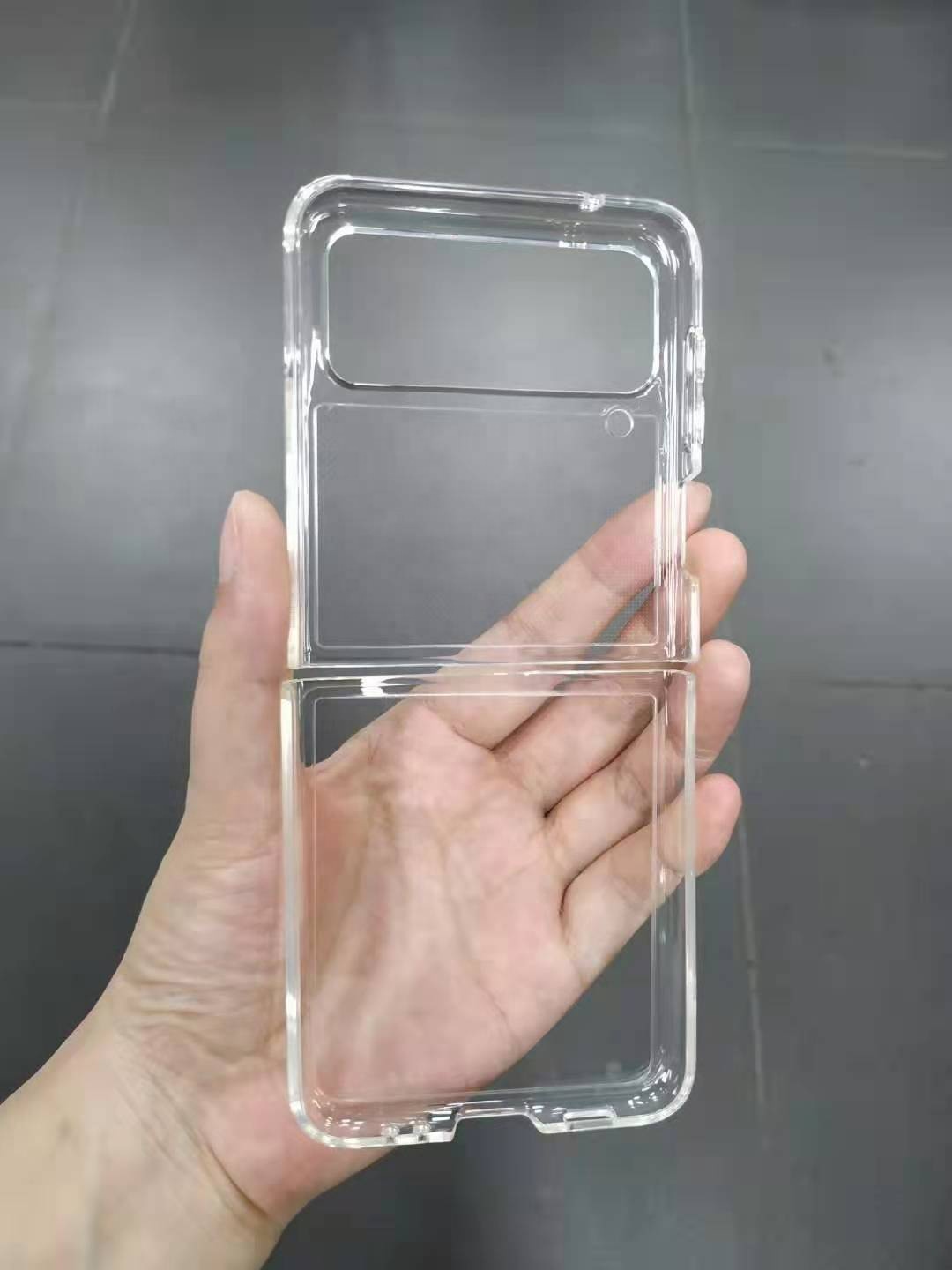Новый дизайн 2 в 1 TPU PC кристально прозрачный противоударный простой Роскошный чехол-накладка для Samsung Galaxy Z Flip 3 5G