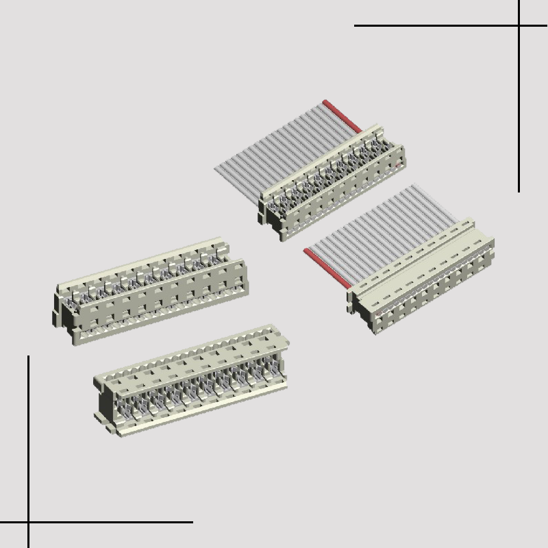 Плоский кабель для корпуса 1,27 28AWG Picoflex 2651 мм Шаг 4pin 8pin 10pin