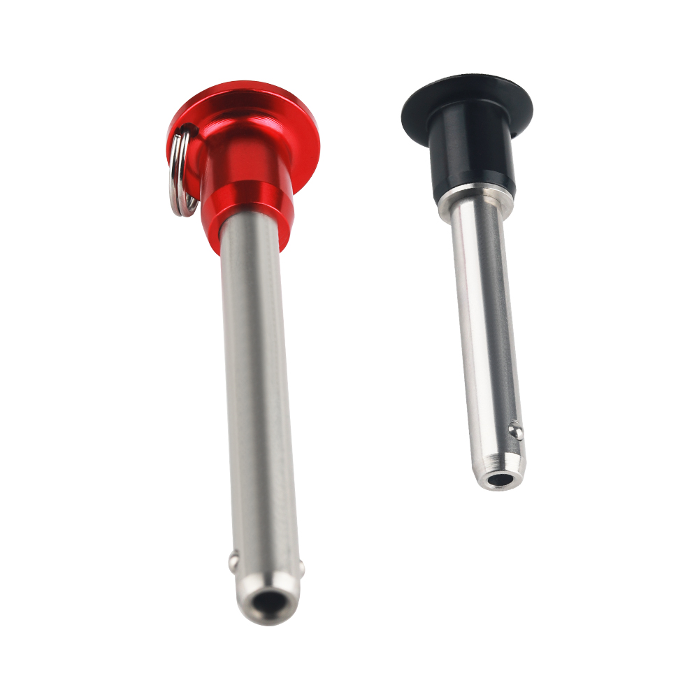 High Precise Plastic Head Ring Hand Retractable Spring Indexing Plunger Rod With Rest Position