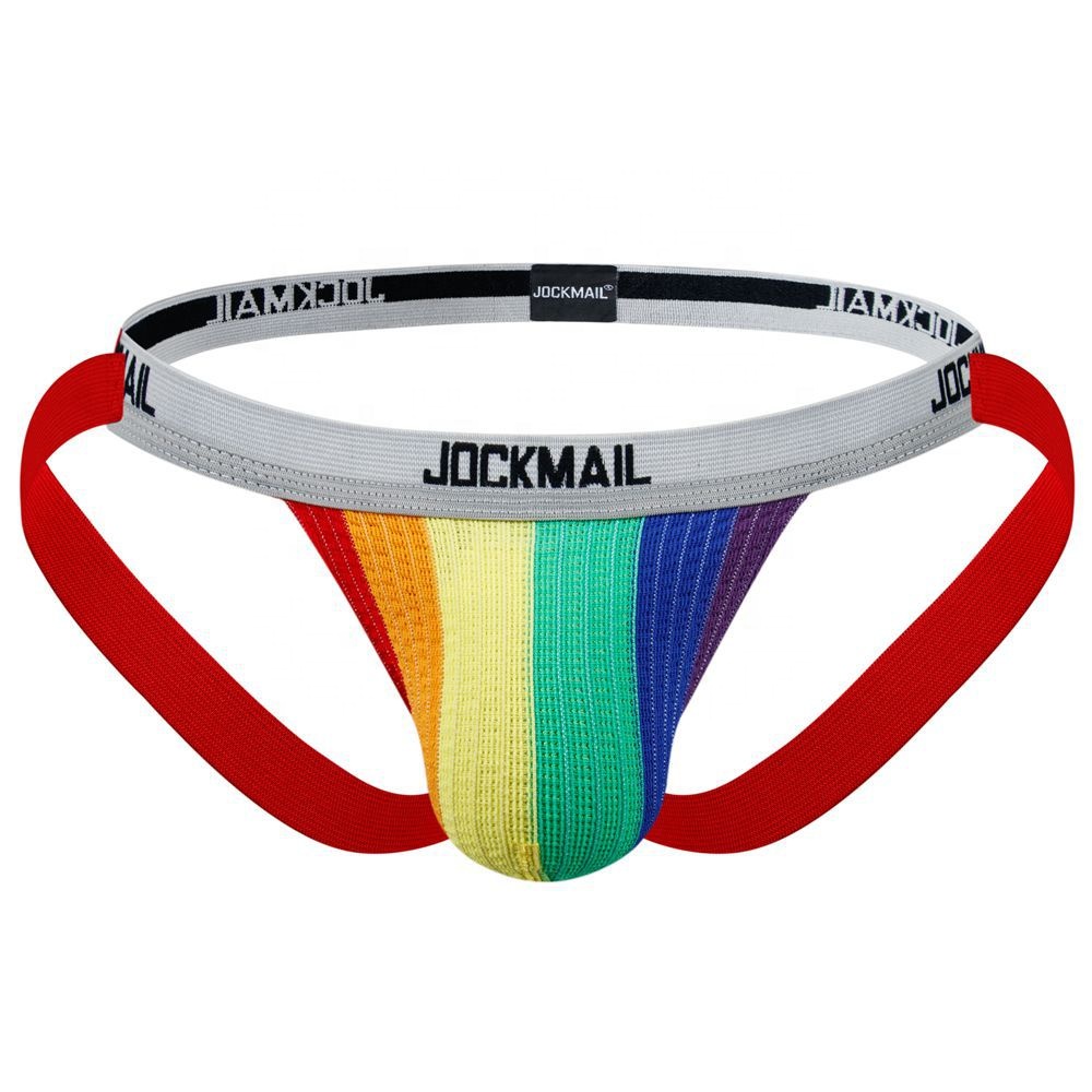 Cheap Suppliers Rainbow Thong Big Pouch Elastic Breathable Lift Hips Men Lingerie Sexy Mens Sexy Underwear