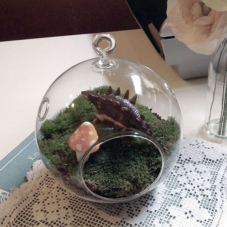MH-12571 clear air glass plant terrarium hanging glass globe terrarium