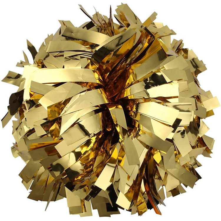 Party City Newly 6in Gold Mixed Metallic Cheerleading Pom Poms