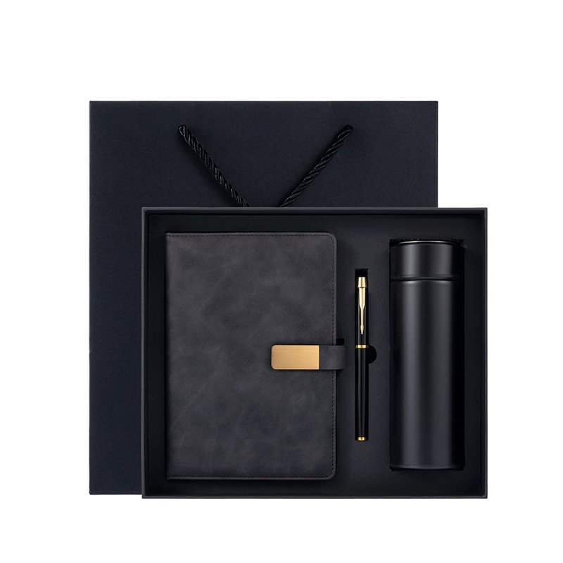 a5 a6 Notepad gift box set journal with high quality custom leather diary