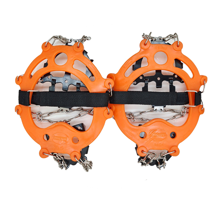 Universal 12 Teeth Anti Slip Ice Cleats Shoe Boot Grips 10 Studs Elastic Crampon Snow Spikes Grips Traction Cleats