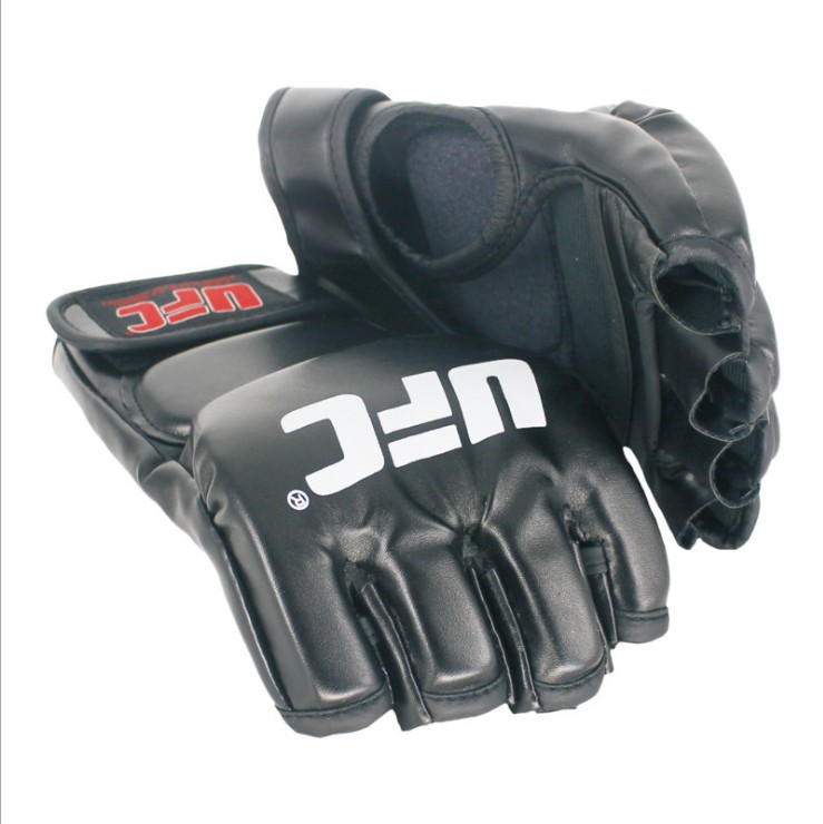 Matt Black 7oz MMA Training Sparring Grappling Boxing Muay Thai Punching Bag UFC Gloves