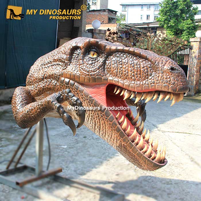 My-dino, парк развлечений, динозавр, t-rex голова, скульптура