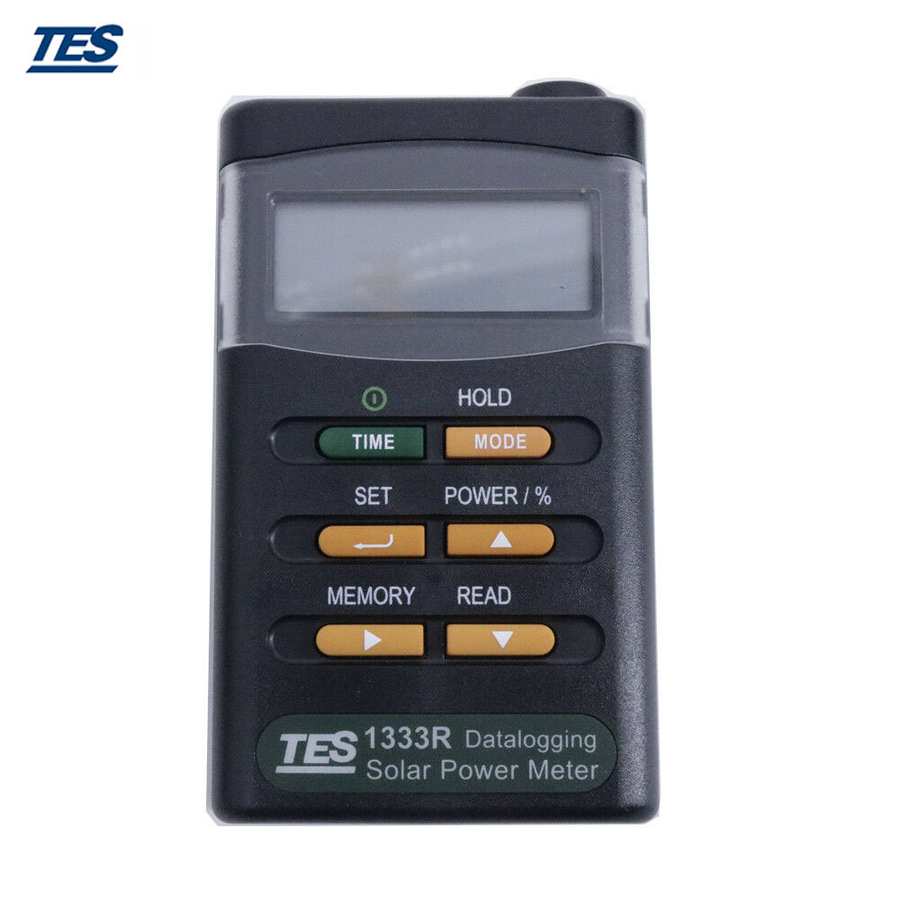 TES-1333R Digital Datalogging Solar Power Meter Tester Gauge TES1333R Solar Radiation Meter Gauge RS-232 Interface