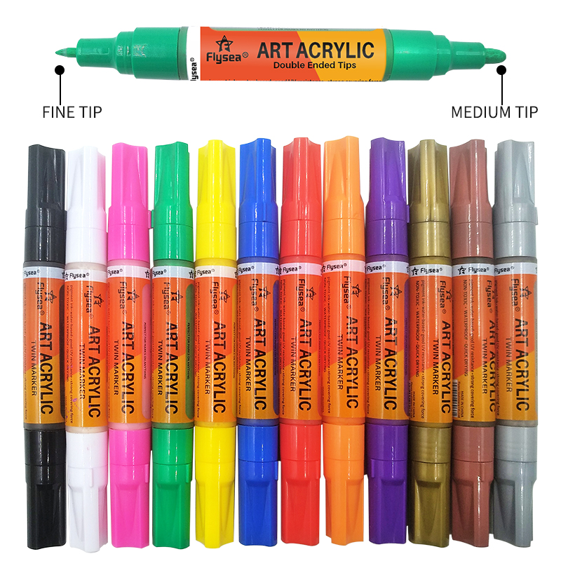 Good Quality Water Based Double Head Acrylic Marker For Any Surface