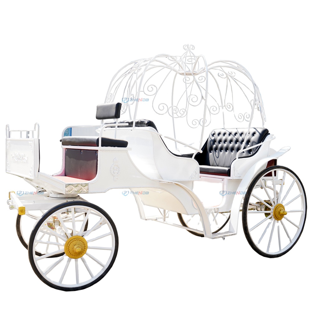 New Lovely Cinderella White Wedding Pumpkin Horse Carriage/Christmas decoration horse carriage {ZD-PC54 }
