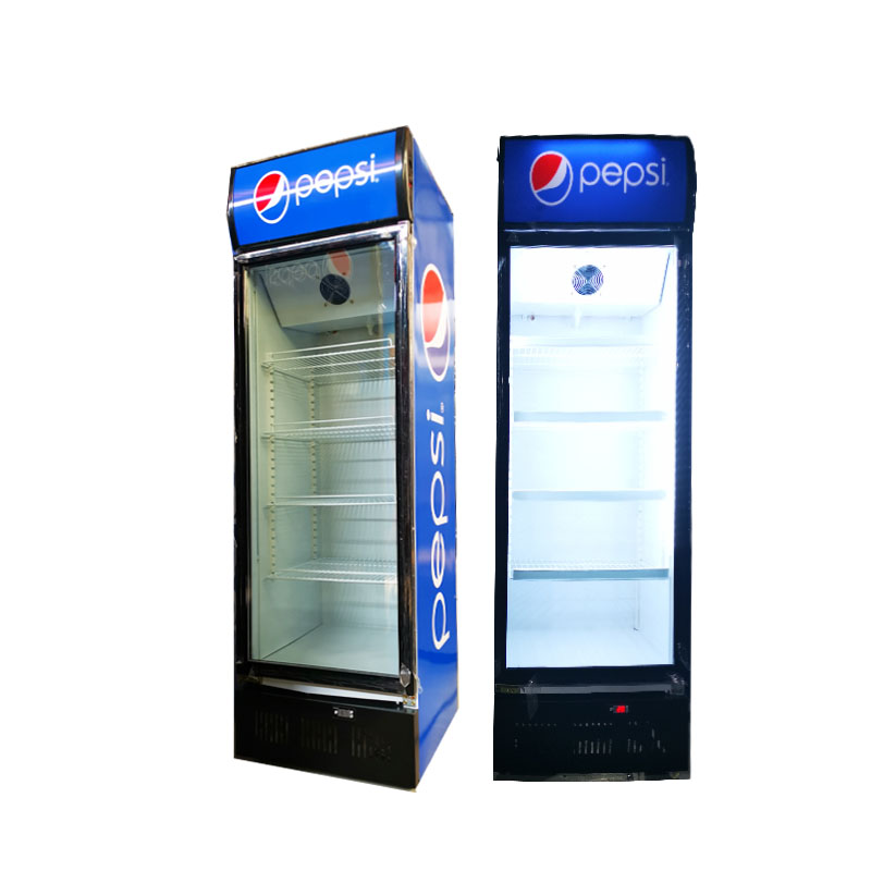 Коммерческий холодильник, стеклянная дверь, вертикальный холодильник Pepsi для магазина