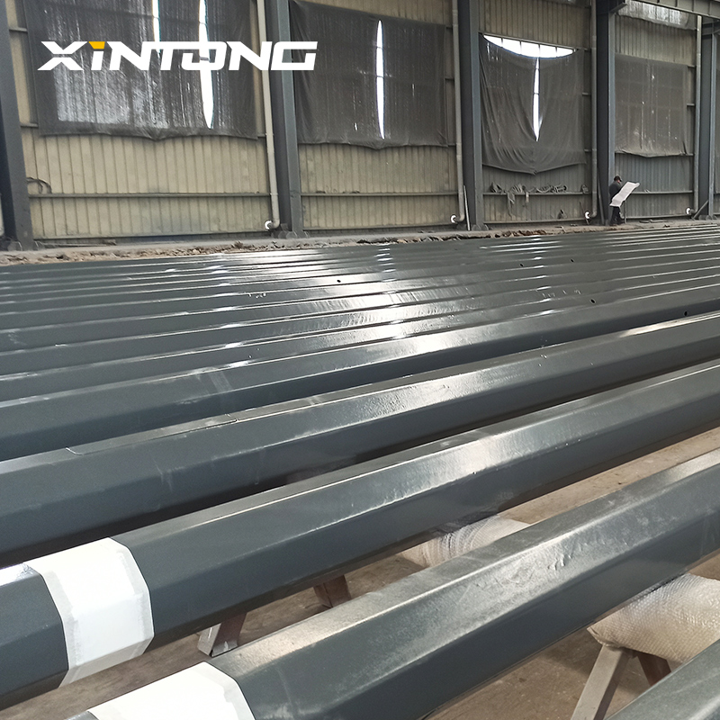 XINTONG Good Price Traffic Sign Post Solar Street Light Pole Suppliers Galvanized Gi Manufacturer Stop Great Price