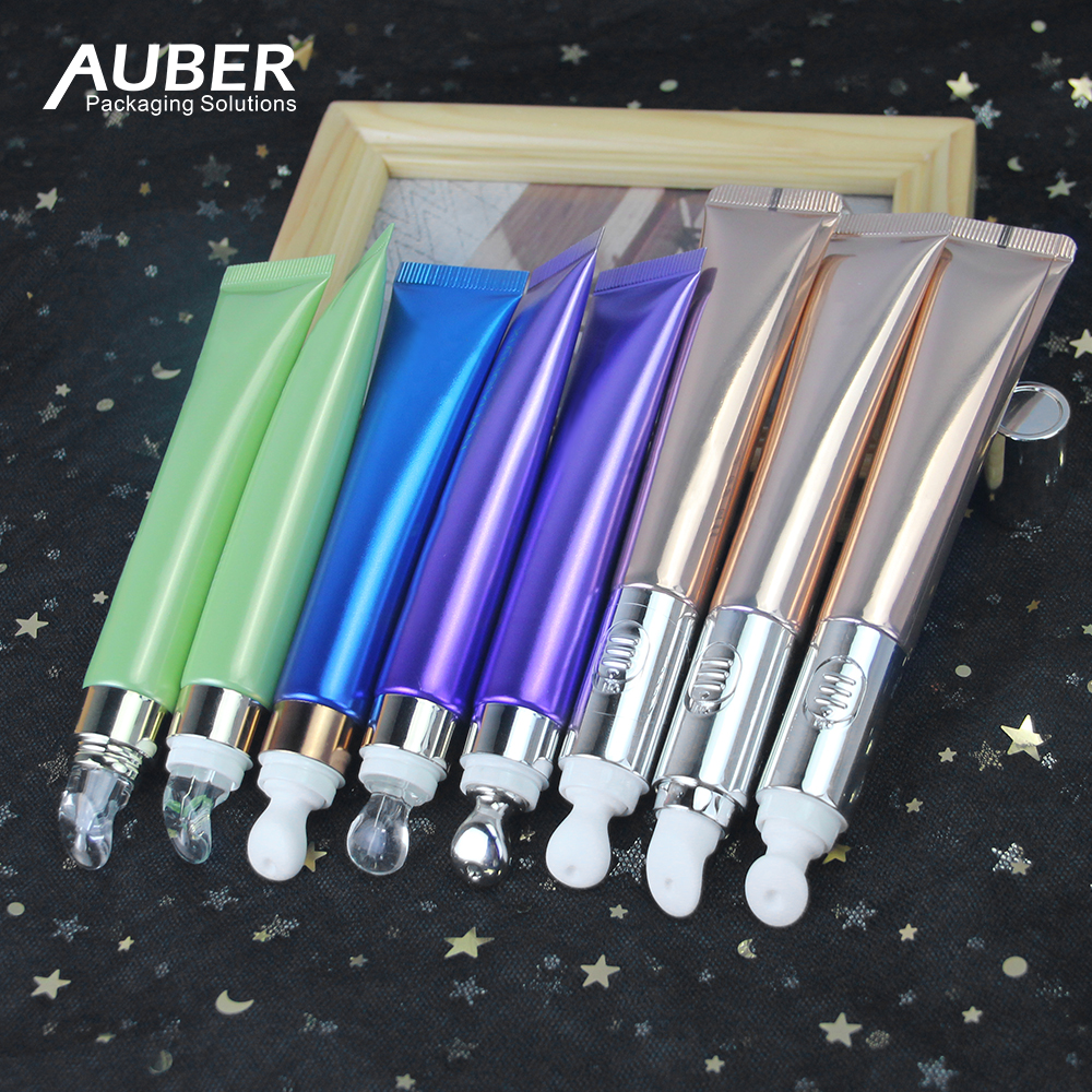 Custom Soft Tubes Plastic Lip Balm Container with Applicator Empty Lip Gloss Balm Packaging for Makeup Screen Printing Surface