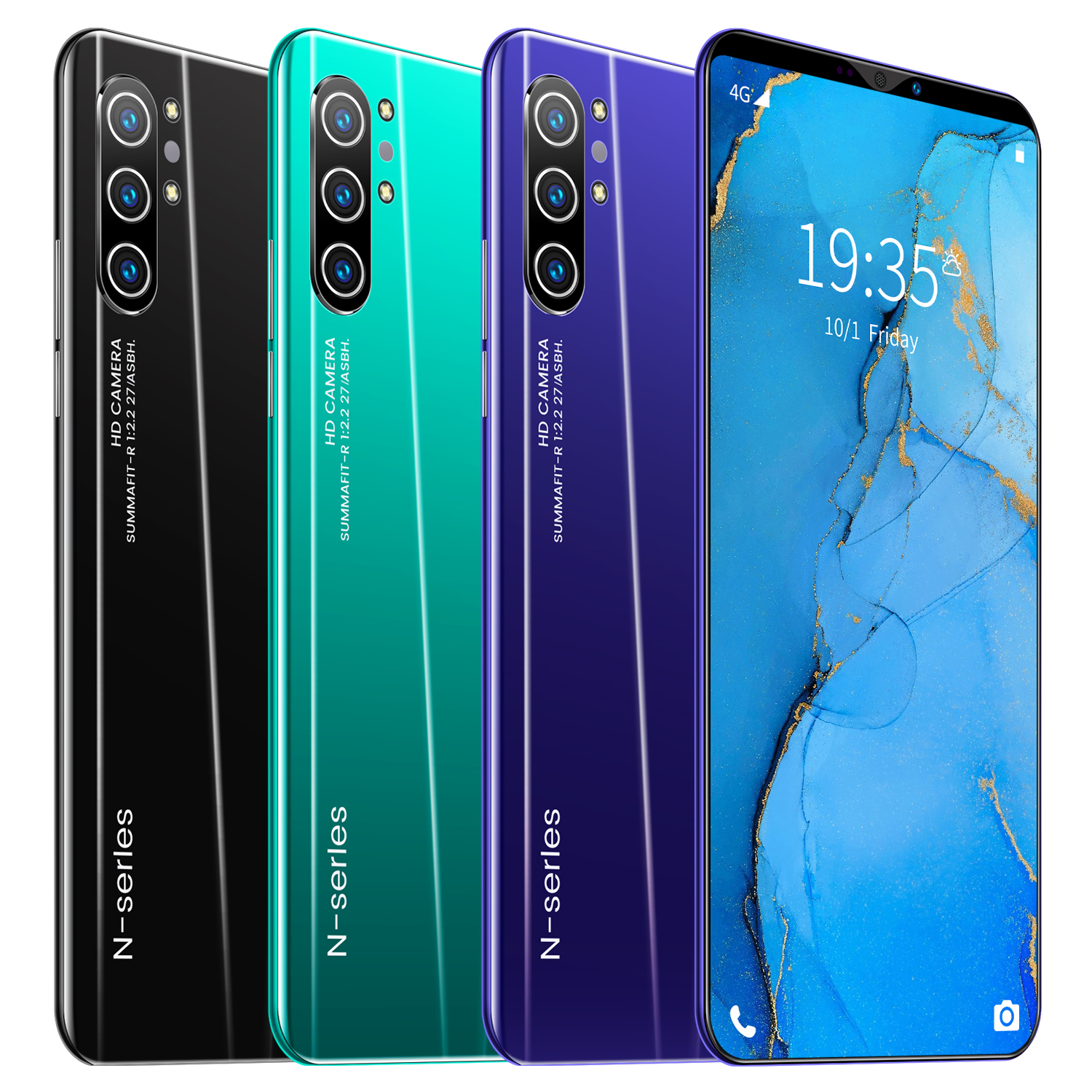 Лидер продаж, мобильный телефон Note10 + 4 Гб + 64 ГБ с двумя Sim-картами, Gps-навигацией, сенсорным экраном, 4g
