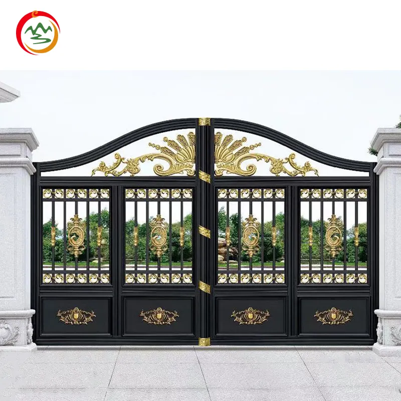 European Style Aluminium Gates Villa Doors Automatic Cast Aluminum Gate