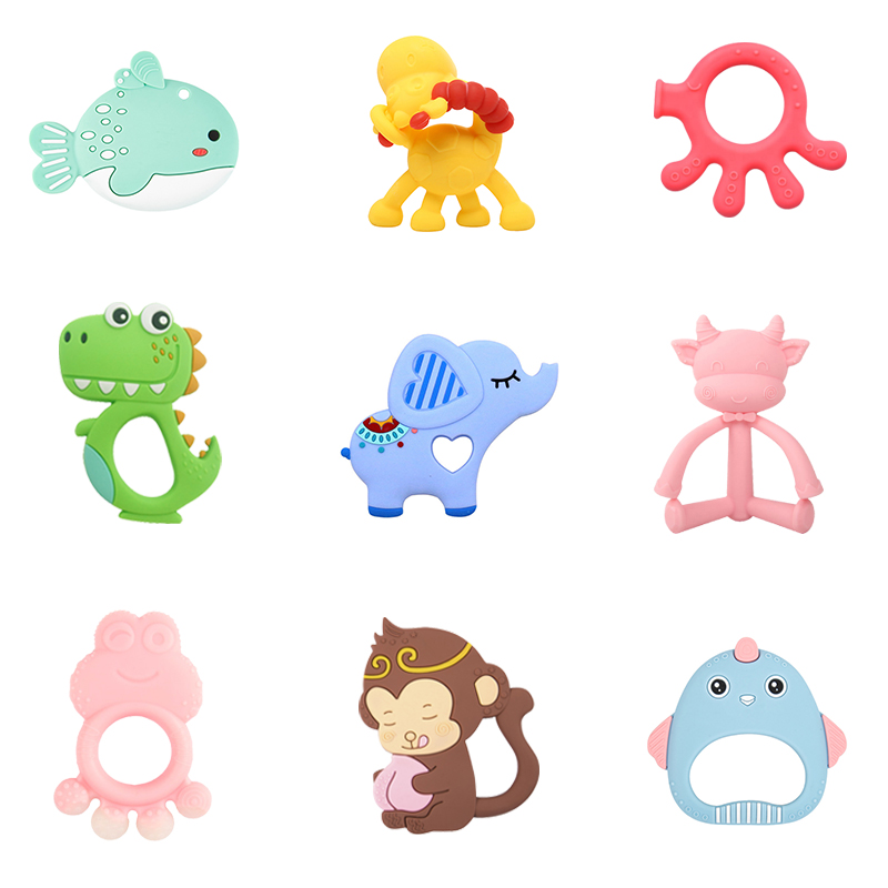 Legenday Custom Silicone Baby Cartoon Teething Teether Toys Multiplecolor Silicone Infant Teething Toy