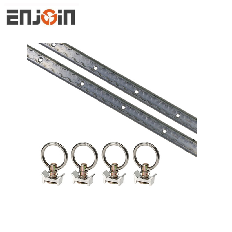 8 Piece 4' L Track Tie Down System- Aluminum