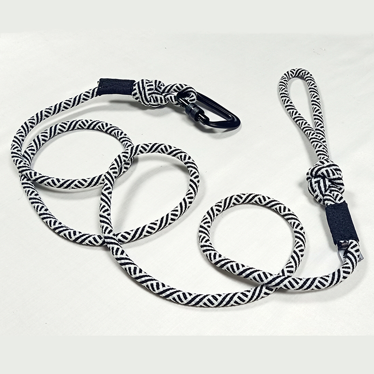 Mountain Climbing Reflective Rope Dog Leash with Locking Swivel Carabiner Sturdy and Durable Dog Rope Lead