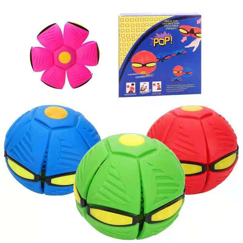 2021 new TikTok Outdoor Garden Beach Game Toys Flat Ball Flying Magic UFO Throw Disc Ball With LED Light Toy for Kids