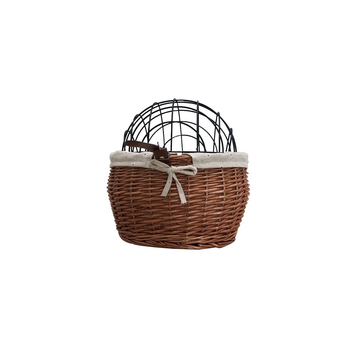 Cheap hand made weaving bicycle basket front storage bicycle bike basket for dogs