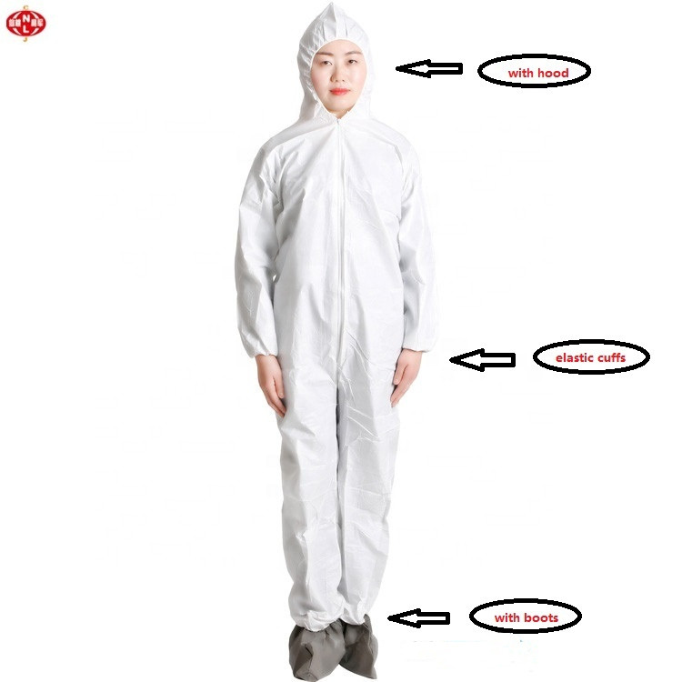 Нетканый Защитный Комбинезон Cleanroom, медицинский индивидуальный защитный водонепроницаемый комбинезон художника для спрея, Одноразовый комбинезон