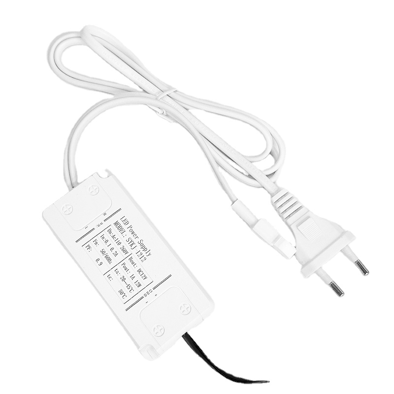 Оптовая продажа с фабрики Ac110-240v uont 12 В/1a 12w Светодиодный драйвер подключения кабеля Анти-туман фильм Освещение Драйвер импульсный источник питания светодиодного табло