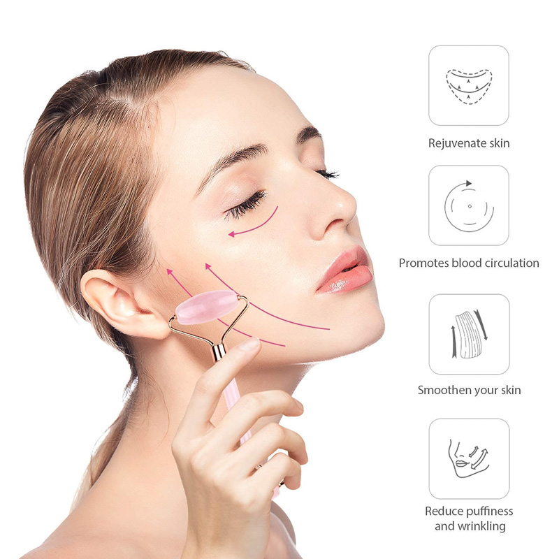 Wholesale Hot Selling High Quality Face Massage Roller Gua Sha Massage Tool Jade Roller Massager Natural Guasha Set