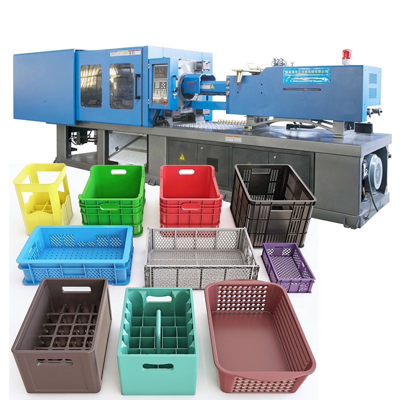 Plastic Fruit Vegetable Packing Supermarket Shopping Basket Foldable Crates Production Injection Molding Machine