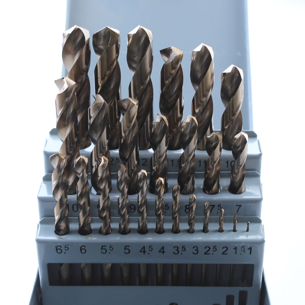 Din 338 German HSS M35 Twist Drill Bits Drill Bits Set 25 Kit Solid Carbide drill bits for nails