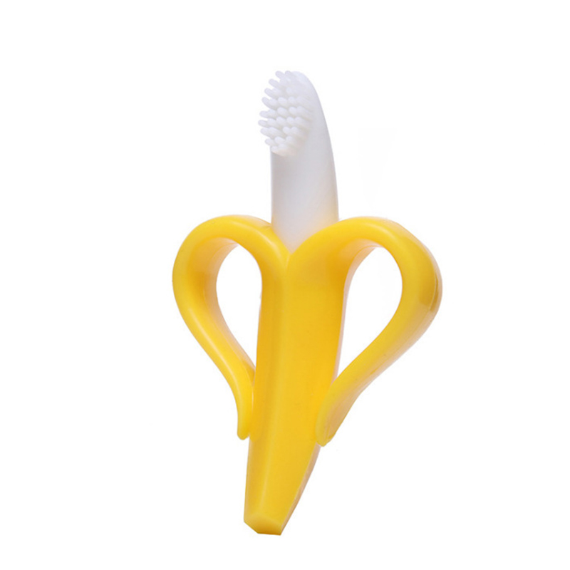 Training Safe Toddler Teether Baby Toothbrush Teething Ring Kids Silicone Toothbrush Children Chewing Small Head Toothbrush