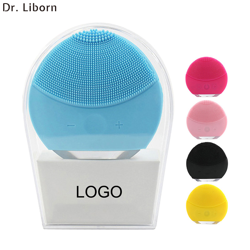 Wholesale Private Label Deep Pore Face Rechargeable Ultrasonic Electric Silicone Facial Cleansing Brush