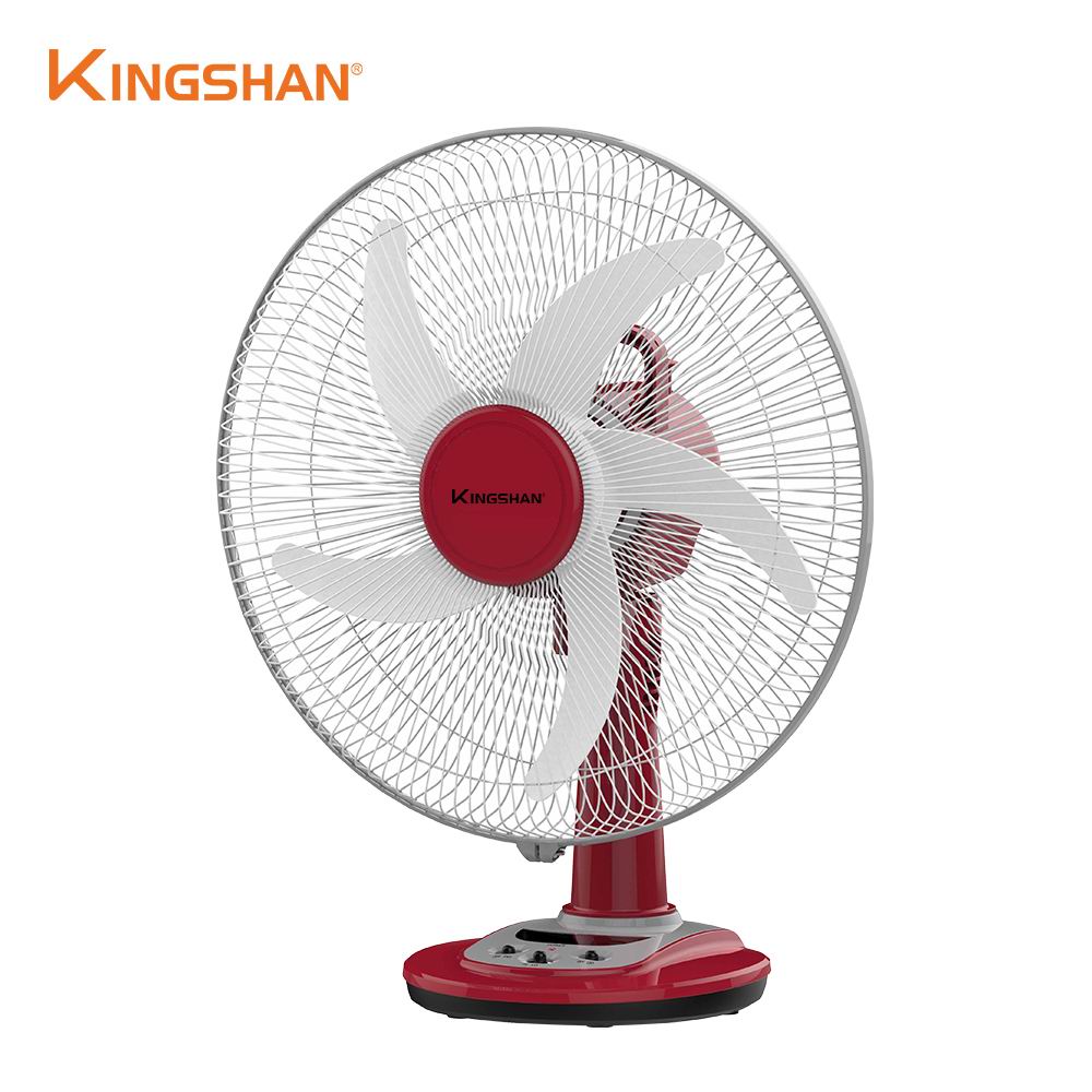 In stock low price DC five blades emergency table fan