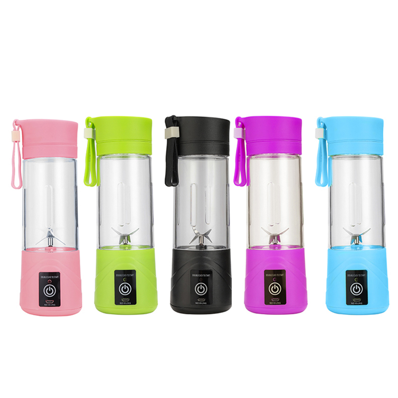 Manufacturer wholesale 380 ml capacity 1300 mah battery capacity mini portable juicer blender