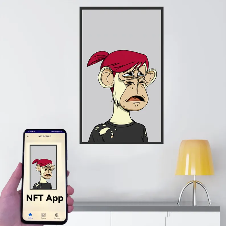 NFT 10.1 21.5 22 32 43 55 inch Modern Digital Art Frame android 9.0 os photo display digit photo frame With Wide Viewing Angle