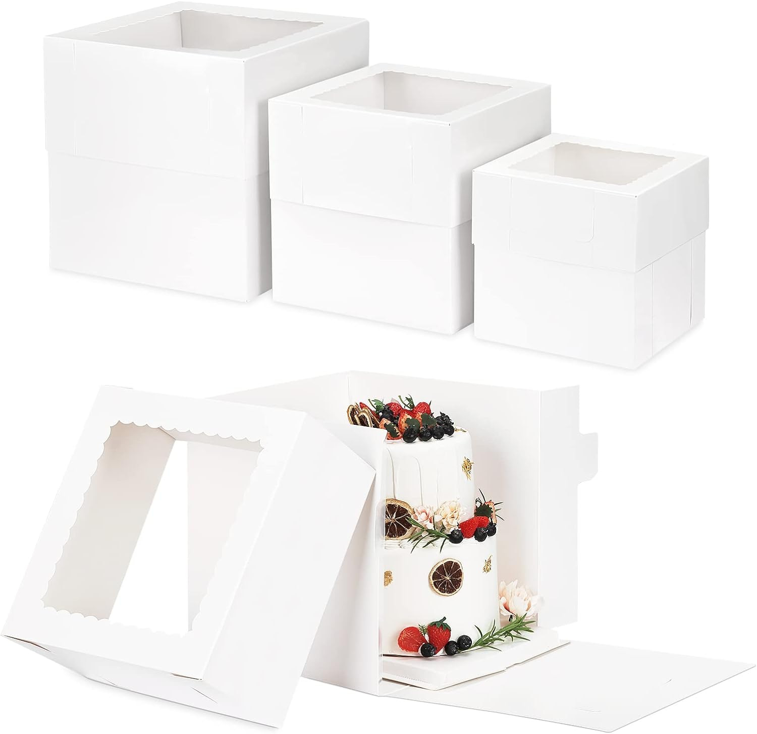 Cake Box Packaging Box Bakery with Window Good Price Cake Cardboard Boxes China Wholesale Cardboard Packaging Wedding Food GIGO