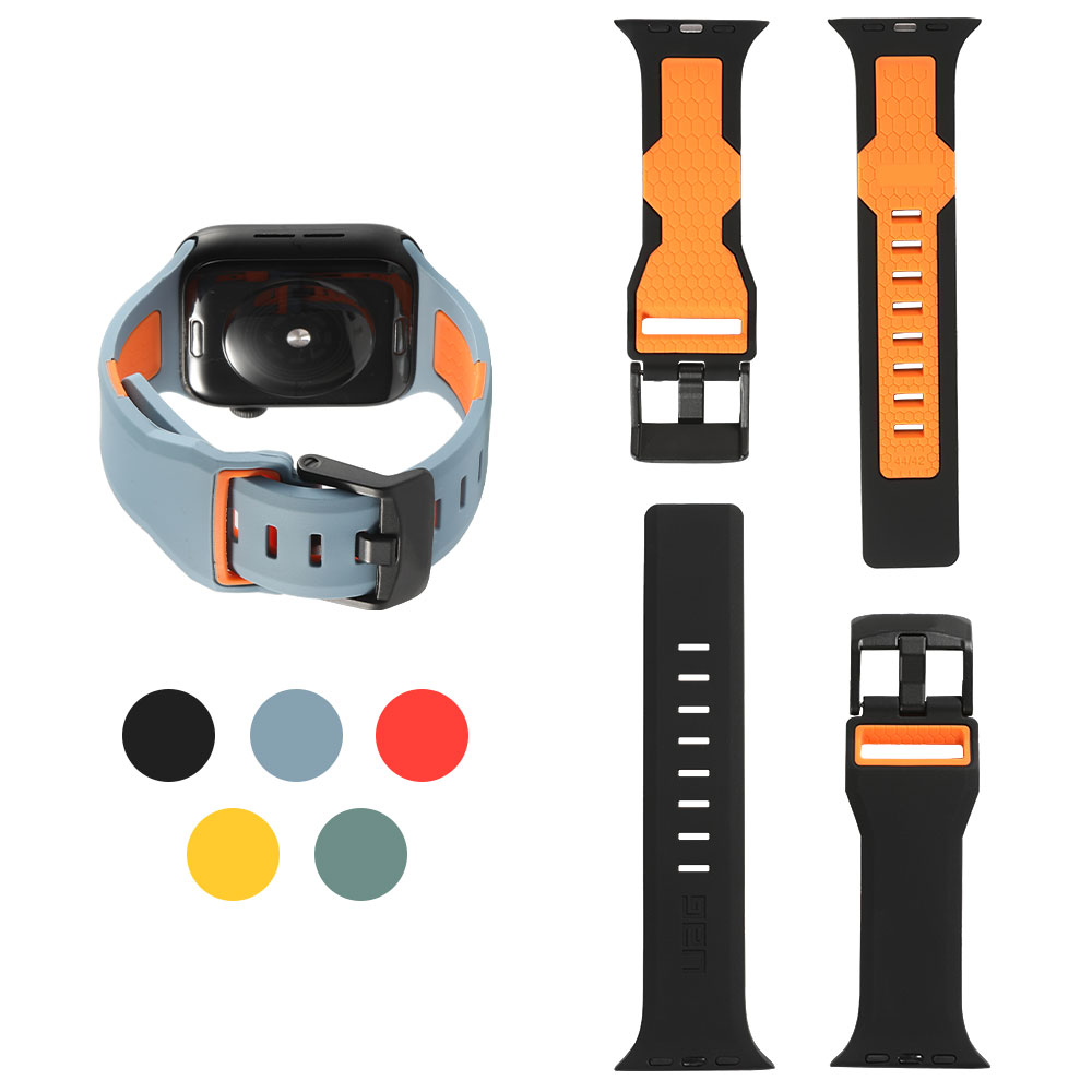 Двухцветный мягкий силиконовый сменный ремешок для Apple Watch Band Series все модели 6 5 4 3 2 1 для Iwatch 38 40 42 44 мм