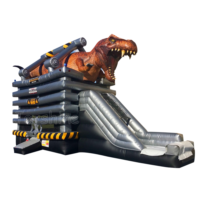 Ultimate T Rex надувной детский прыгающий батут, коммерческий домик для прыгания динозавров с горкой