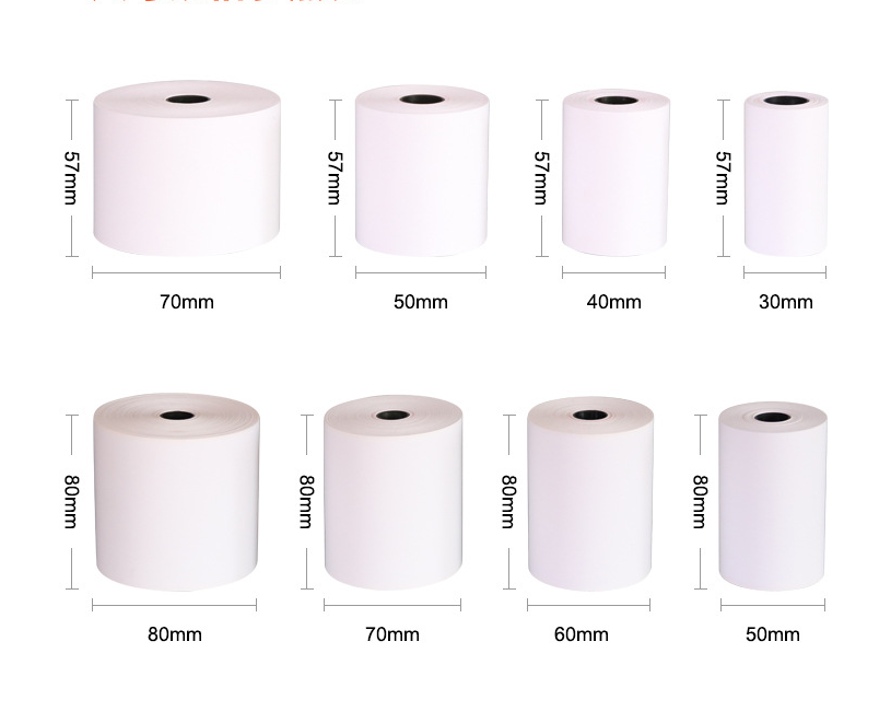 48gsm 55gsm 58gsm 65gsm 70gsm Cash Register Paper 57mm 80mm Thermal Paper Roll