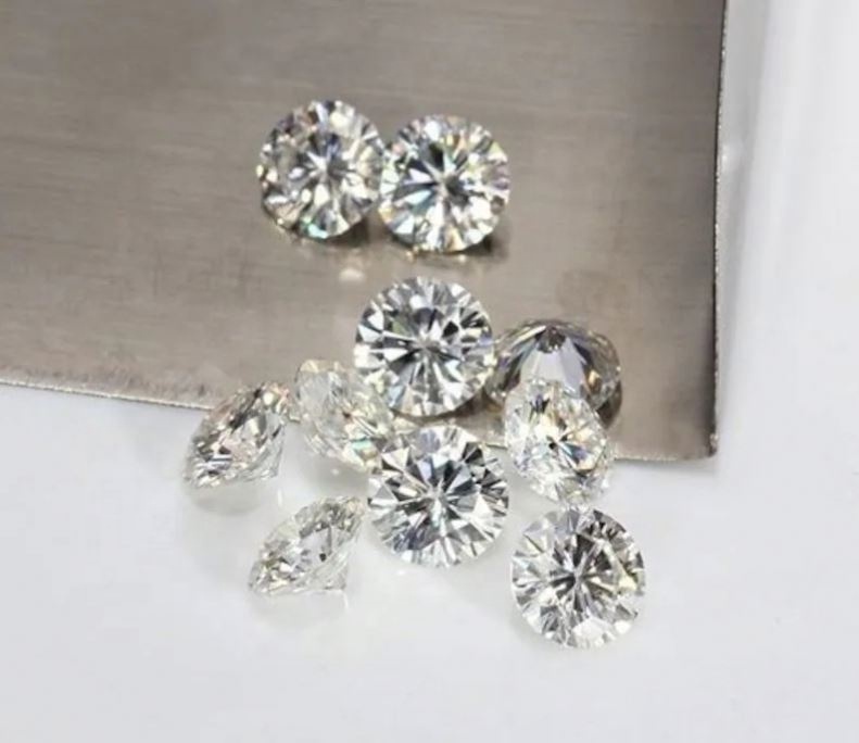 Loose Moissanite Diamond 12 Carat Pure DEF Color VVS Moissanite 15 Mm Brilliant Cut Round Yellow Moissanite