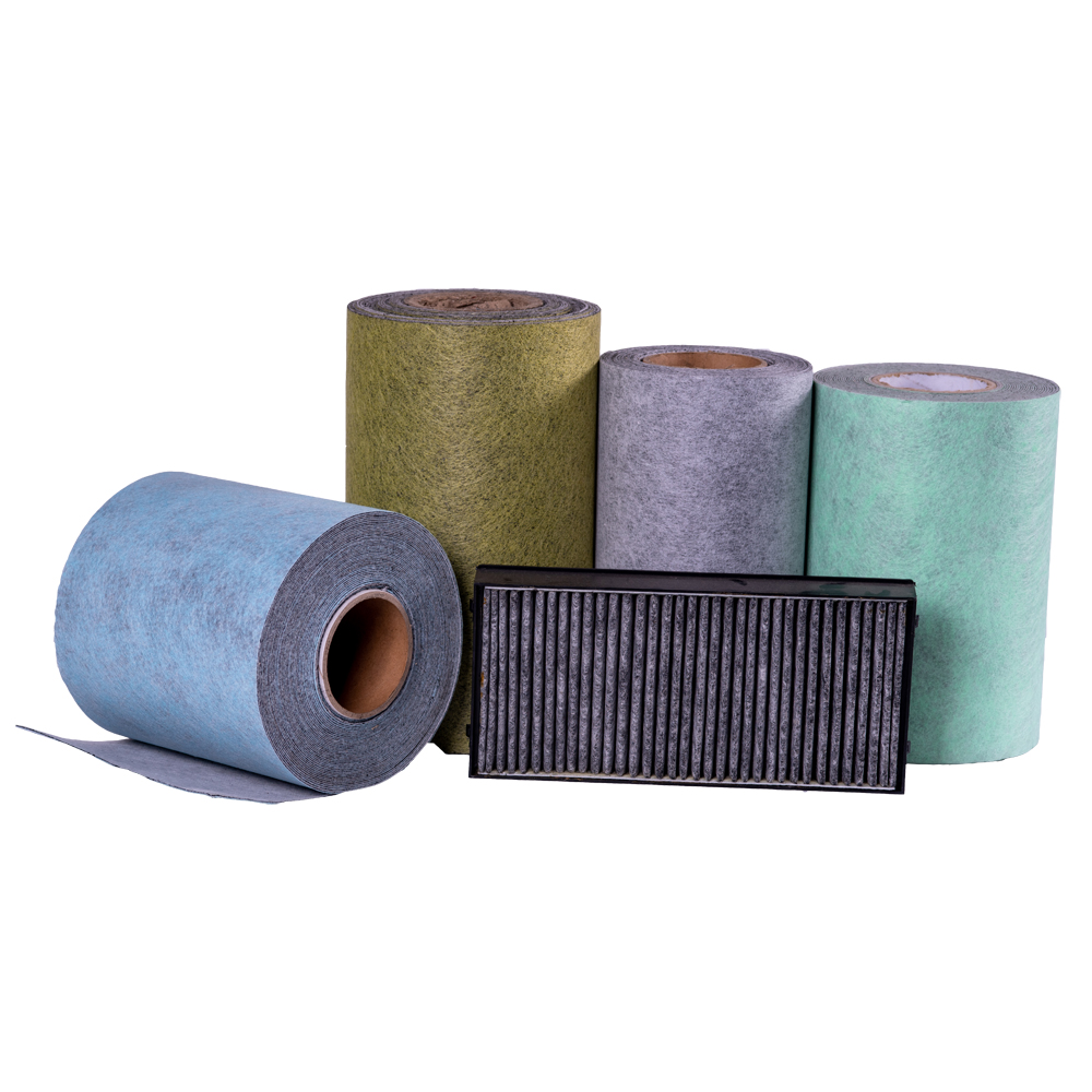 Activated carbon air filters hepa nonwoven air filter material manufacturer/ Carbon filter material/ Auto air filter media