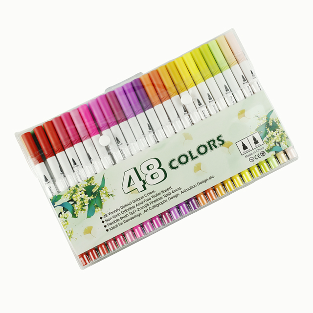 Forty Percent Discount Plastic Fiber Watercolor Art Multi Color Marker Pen for Kids