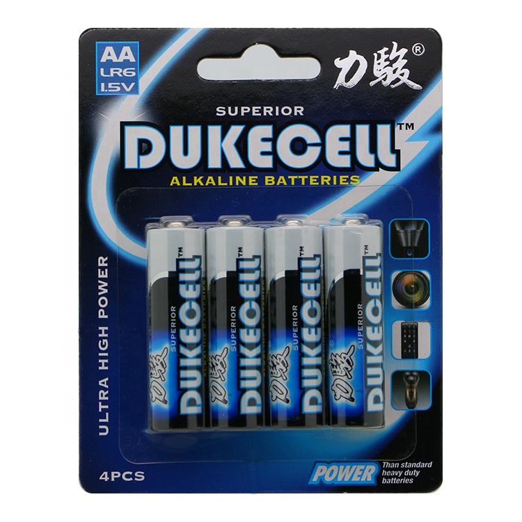 Dukecellr6 Aa um3, щелочная батарея для сухих ячеек, для детей, игрушки для электрических машинок, куртки, запас OEM, перезаряжаемая фольгированная полка
