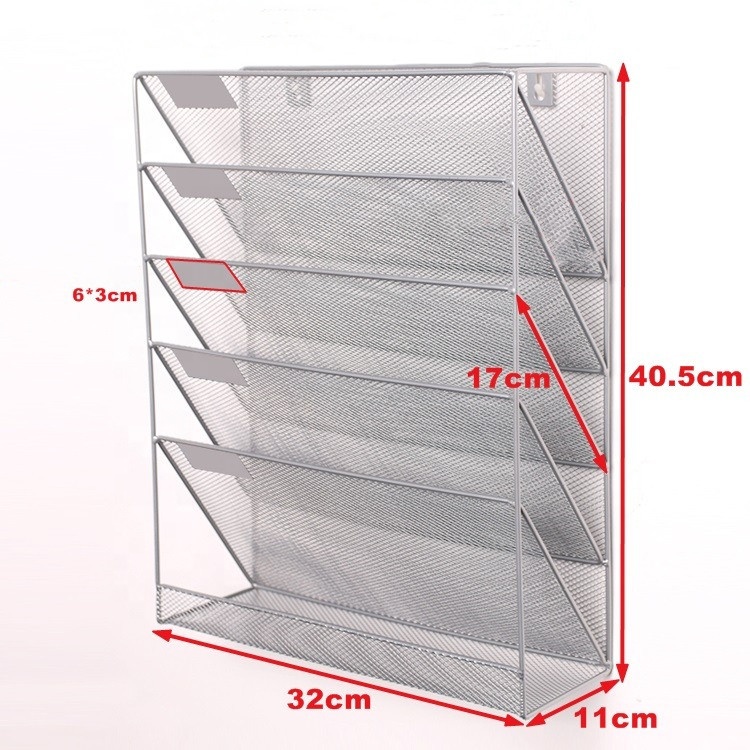 2021 JieFa Clear Cabinet File Holder Wall Rack Metal Document Board Storage Wall-Mounted File Rack
