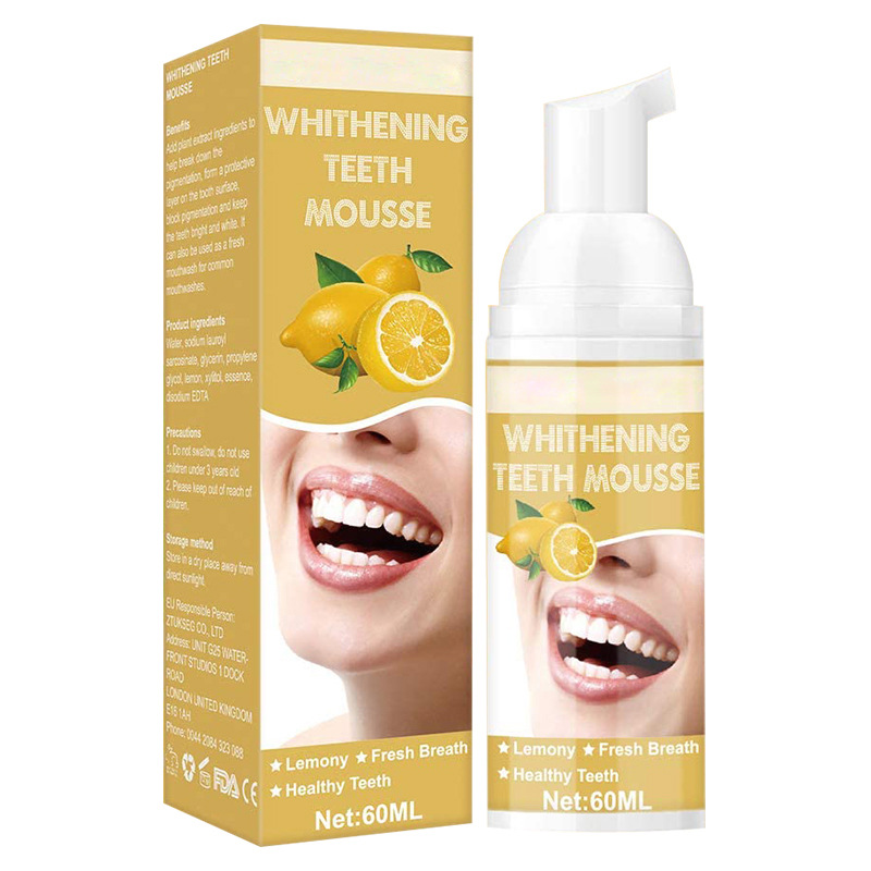 Kids Foam Toothpaste with Lemon Flavor Suitable for Toddler Oral Cleaning and Cavity Prevention