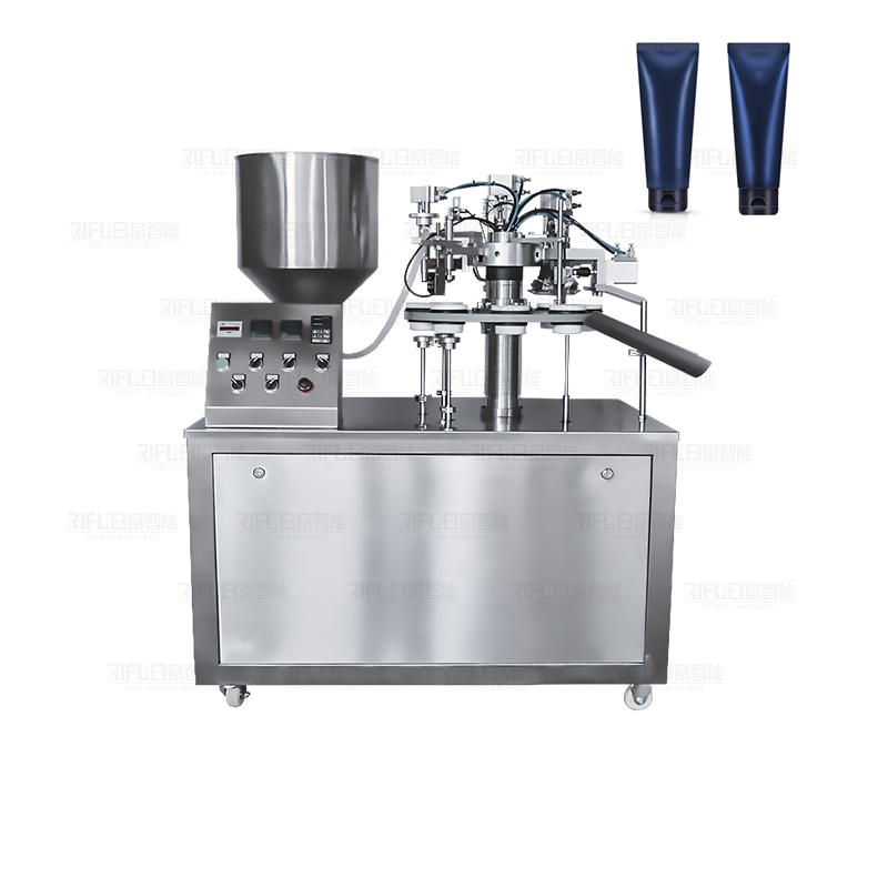 Semi-automatic depilate cream tube filling and sealing machine