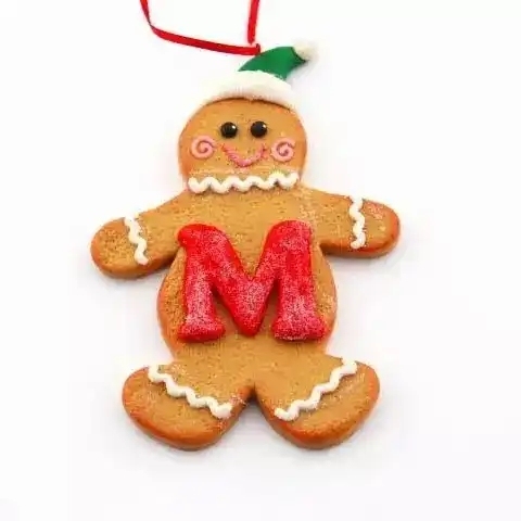 Christmas Gingerbread Man Figure Decoration Polymer Clay Gingerbread Man Ornament