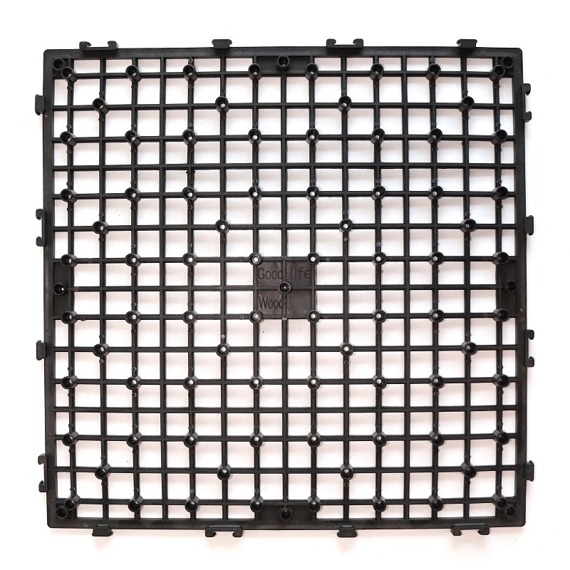 diy decking tile 4 sides interlocking grid snap-in easy installation plastic mesh