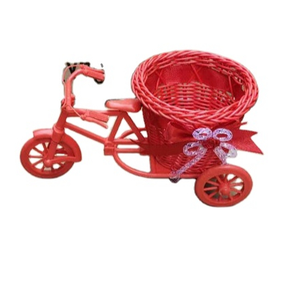 Tricycle Bike Design Flower Basket Storage Party Decoration Pots