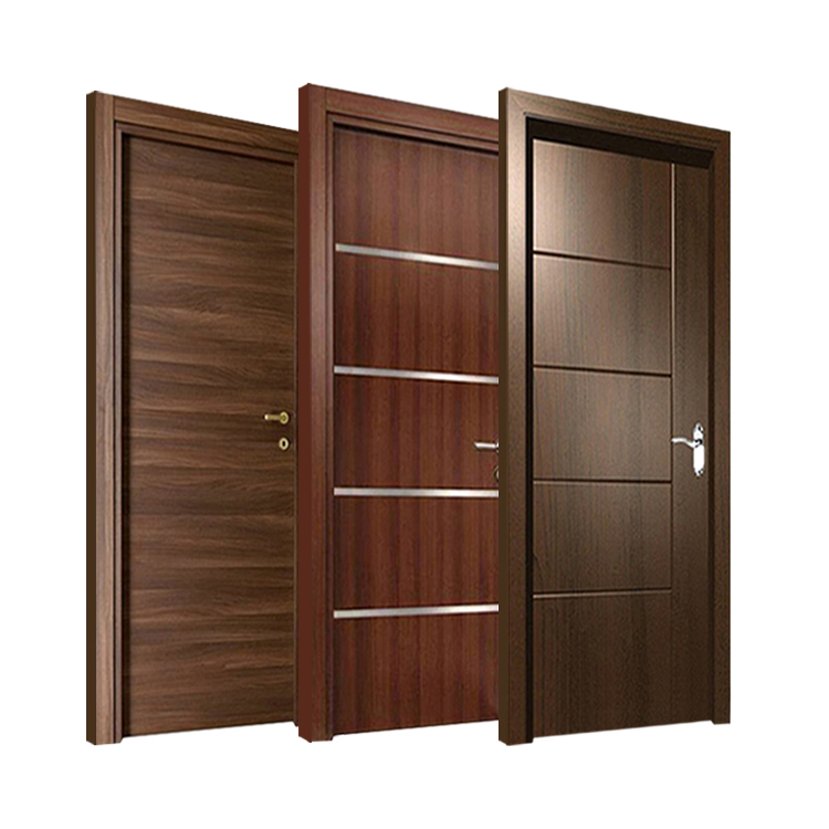 Внутренняя дверь из орехового дерева MDF спальня современная деревянная дверь с дверью для ванной